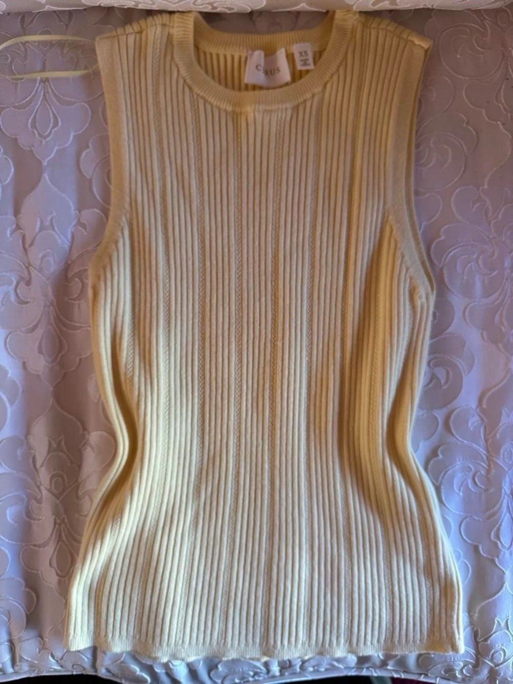 CYRUS Ribbed Tank Top in Yellow Size XS Like New